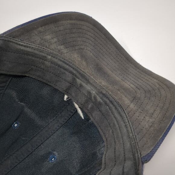 Nike Swoosh Strapback Hat Blue One Size Embroidered Logo Vintage Gray Tags - Picture 8 of 9